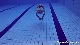 watch proklova strip bikini and swim underwater in pool?