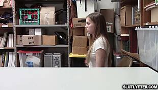 shoplifting teen summer brooks gives hardcore blowjob to match