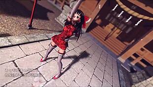 Reim from Touhou in a fun hentai scene