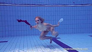 watch proklova strip bikini and swim underwater in pool?