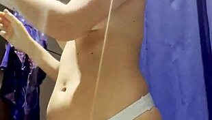 hidden camera catches mexican latina teen in dressing room