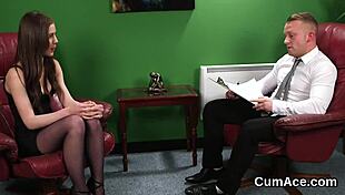 Wacky Looker Gets Jizz Shot On Her Face Swallowing All The Juice