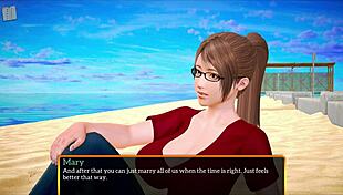 Big tits anime family in erotic homemade game.