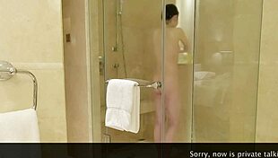 Clear student bathing in luxury hotel
