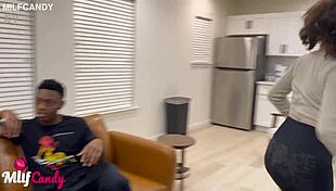 Coach Daphne catches cheerleader, joins bbc threesome