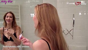 Hey, check my quick doggy creampie in the bathroom