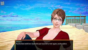 Big tits anime family in erotic homemade game.