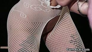 I feel so naughty getting this sperm load on my face, swallowing all the jism in a blowbang bukkake cum swapping