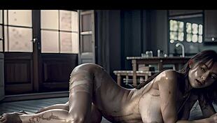 She faces the rough BDSM challenge without release.