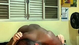 i picked up this big black guy on the street stroking his cock and took him home for anal