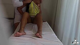 latina wife touches tantric masseur in short dress 😏