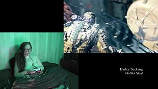 naked brunette plays deadspace part 8