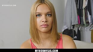 stepbrother convinces stepsis sucking dick exercises her throat