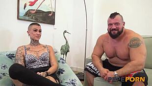 the strong couple feels so happy celebrating their wedding with an amazing foursome in stockings and lingerie