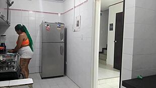 My house employee enjoys sucking my cock while masturbating her pussy