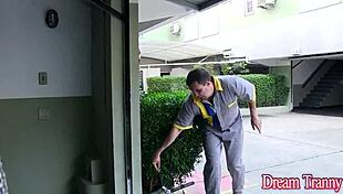 Stranger Pounds Nasty Tgirl Mariana Lins in Intense Anal Assfucking!