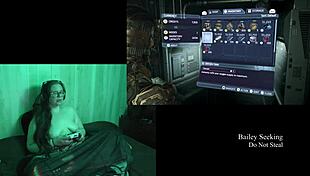 naked brunette plays deadspace part 8