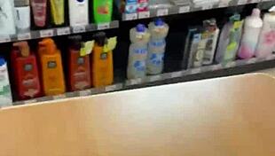 asian ladyboy teasing with new thong in store