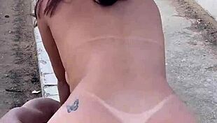 Brunette girlfriend moans on my dick.