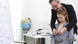 I tease the cute college nympho before nailing her hard as her senior teacher.