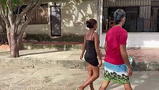 Stepmom and stepson at home while husband shops