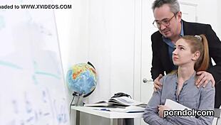 I tease the cute college nympho before nailing her hard as her senior teacher.