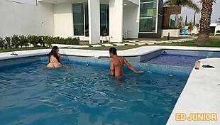 Mexican latina with tattoo sucks monster cock in pov blowjob cumshot