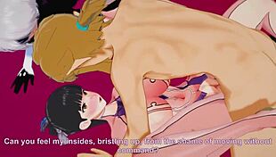 eve from stellar blade rides 2b nier in sexy hentai cowgirl style