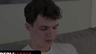 Oh, step-grandson, let me practice sensual massage on your hung cock with teasing handjob and blowjob