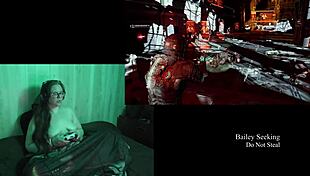 naked brunette plays deadspace part 8