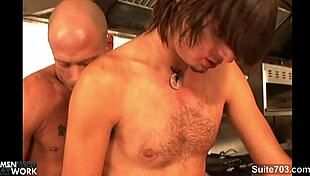 Hottie Long Haired Gay Gives Blowjob To Bald Guy