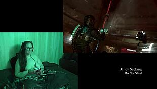 naked brunette plays deadspace part 8