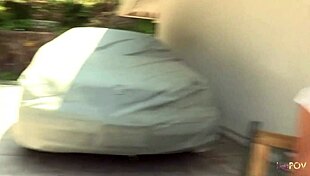 brunette lesbians ditch car washing for intense face sitting and pussy licking on bouncy bed