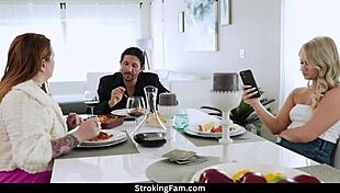 In this step family business, tina melt gets close up action with tommy gunn