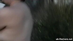 British chubby chick pleasuring herself in a bar in front of others