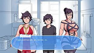 Step family in shower: Want to join our snowy threesome?