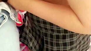 innocent mexican student after school shows her small tits and tight vagina, making me horny.