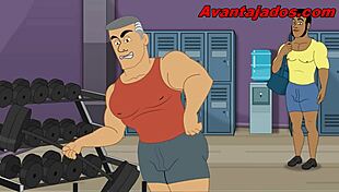 i watch cartoon gay with the old gym guy