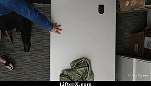 young teen shoplifts caught lying obeys officer bent over in garage