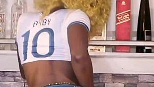 wow, debby stripes and rock get wild with clothes ripping and horny striptease 😈