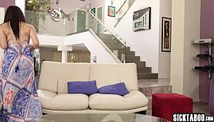 Horny brunette milf enjoyed in passion threesome sex