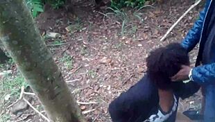 Sapeca RJ Couple Fucking Hard In The Forest Outdoors