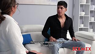 Sexmex Features Secretary Alondra With Natural Tits.