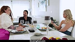 In this step family business, tina melt gets close up action with tommy gunn