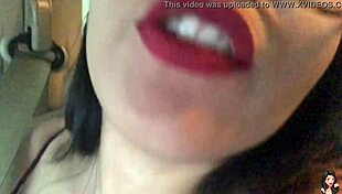 driving on marginal pinheiros, brazilian crossdresser guides jerk off with big tits and ass