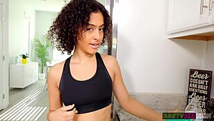 Nasty stepsis Dani Diaz catches stepbro staring at her big tits