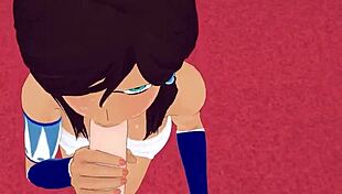 Avatar Korra Delivers Perfect Blowjob in Hentai Anime Scene