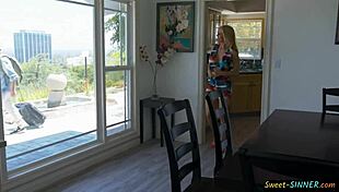 Does this gorgeous raven haired teen drool over that tight pussy fucking?