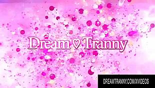 Dream Tranny brings bareback action with a hot tgirl in doggystyle for this wild compilation.