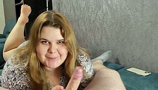 Chubby milf rides neighbor's cock